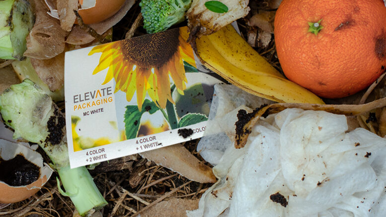 Elevate adhesive compostable labels